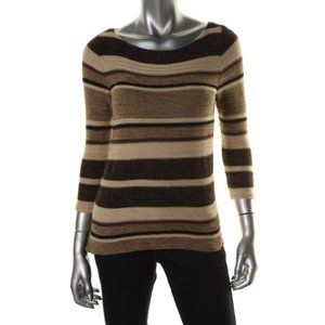 LAUREN RALPH LAUREN JEANS CO Womens Pullover Sweater Top Shirt PS Brown Tan $130